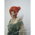 Gintama KAGURA Dark Orange Cosplay Party Hair Wig Set ML12